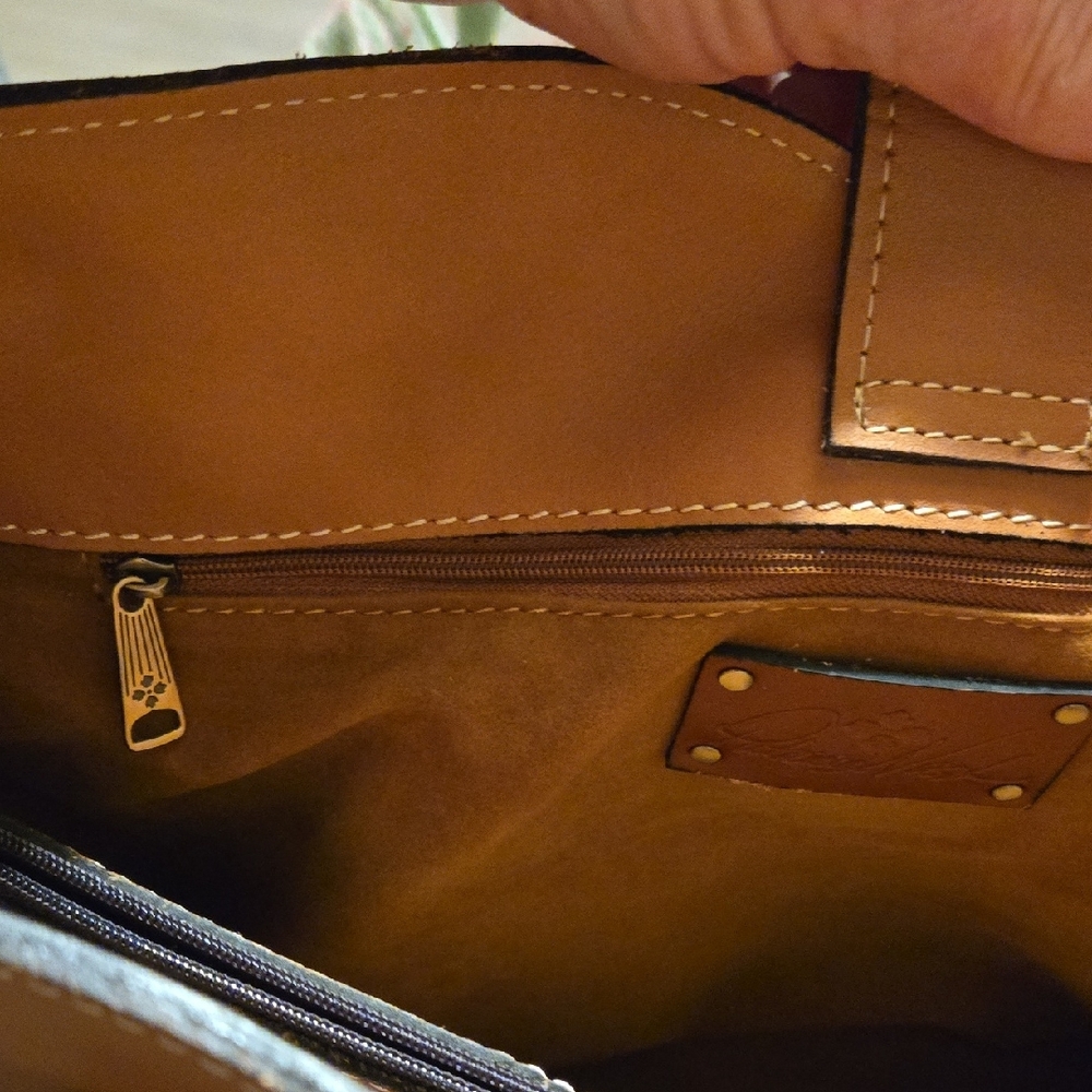 Patricia Nash Tan Floral-Embossed Tote - Picture 10 of 15